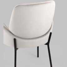 Стул Stool Group обеденный Дивора велюр светло-розовый со светло-серой спинкой