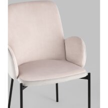 Стул Stool Group обеденный Дивора велюр светло-розовый со светло-серой спинкой