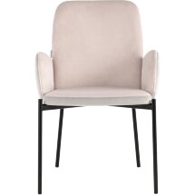Стул Stool Group обеденный Дивора велюр светло-розовый со светло-серой спинкой