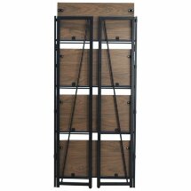 Стеллаж на металлокаркасе &quot;BRABIX LOFT SH-001&quot;, 600х300х1250 мм, складной, цвет морёный дуб, 641228