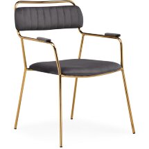 Стул на металлокаркасе Aspen dark gray / gold