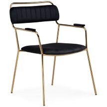 Стул на металлокаркасе Aspen black / gold