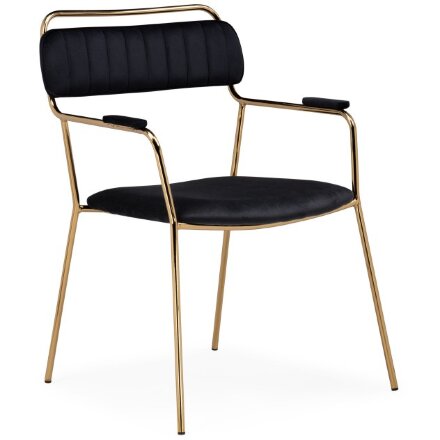 Стул на металлокаркасе Aspen black / gold 