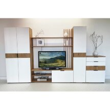 Корпусная мебель Бери дуб крафт золотой / белое дерево