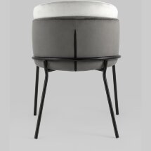 Стул Stool Group обеденный Дабл велюр тёмно-серый со светло-серой вставкой