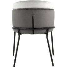 Стул Stool Group обеденный Дабл велюр тёмно-серый со светло-серой вставкой